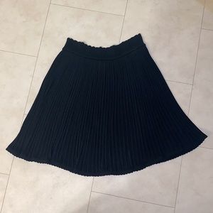 Alaia Paris Black Pin Pleated Knit Mini Skirt